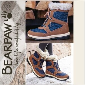 New Bearpaw Wool blend Casual Boots Marina 6" Shaft Faux Fur Waterproof Size 6